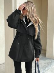 Акція на Куртка жіноча SHEIN GD-00133154 L Чорна від Rozetka
