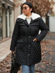 Акція на Куртка жіноча SHEIN GD-00133404 2XL Чорна від Rozetka