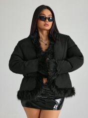 Акція на Куртка жіноча SHEIN GD-00133808 XL Чорна від Rozetka