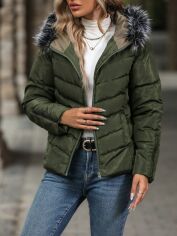Акція на Куртка жіноча SHEIN GD-00116767 XL Хакі від Rozetka