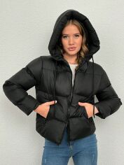 Акція на Куртка жіноча SHEIN GD-00143281 L Чорна від Rozetka