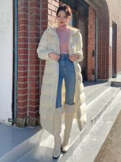 Акція на Куртка жіноча SHEIN GD-00113334 S Молочна від Rozetka