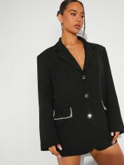 Акція на Куртка жіноча SHEIN GD-00165068 XS Чорна від Rozetka