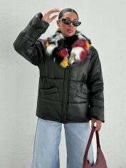 Акція на Куртка жіноча SHEIN GD-00131265 XL Чорна від Rozetka