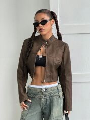 Акція на Куртка жіноча SHEIN GD-00133835 S Коричнева від Rozetka