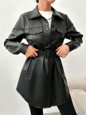 Акція на Пальто жіноче SHEIN GD-00159603 S Чорне від Rozetka