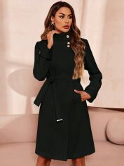 Акція на Пальто жіноче SHEIN GD-00152170 XL Чорне від Rozetka