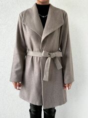 Акція на Пальто жіноче SHEIN GD-00143203 L Сіро-бежеве від Rozetka