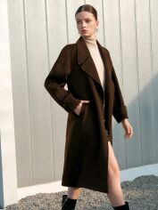Акція на Пальто жіноче SHEIN GD-00117988 XL Коричневе від Rozetka