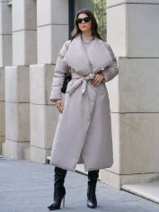 Акція на Пальто жіноче SHEIN GD-00132812 S Світло-сіре від Rozetka