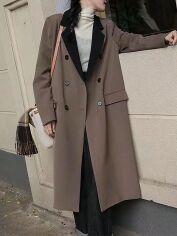 Акція на Пальто жіноче SHEIN GD-00130841 S Коричневе від Rozetka
