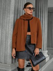 Акція на Пальто жіноче SHEIN GD-00132625 S Коричневе від Rozetka