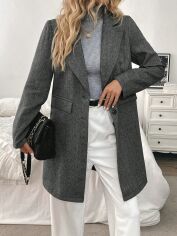 Акція на Пальто жіноче SHEIN GD-00132911 XS Сіре від Rozetka