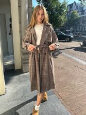 Акція на Пальто жіноче SHEIN GD-00133630 S Коричневе від Rozetka