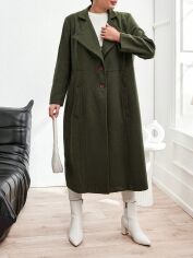 Акція на Пальто жіноче SHEIN GD-00118009 2XL Хакі від Rozetka