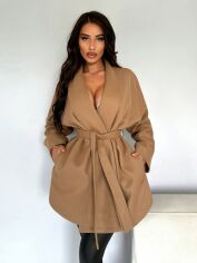 Акція на Пальто жіноче SHEIN GD-00099945 S Бежеве від Rozetka
