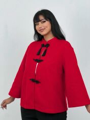 Акція на Пальто жіноче SHEIN GD-00131503 2XL Темно-червоне від Rozetka