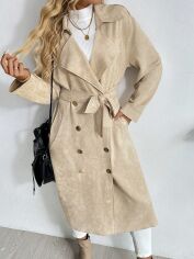 Акція на Пальто жіноче SHEIN GD-00117984 L Світло-бежеве від Rozetka