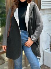 Акція на Пальто жіноче SHEIN GD-00132191 5XL Темно-сіре від Rozetka