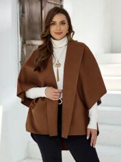 Акція на Пальто жіноче SHEIN GD-00132206 XL Коричневе від Rozetka