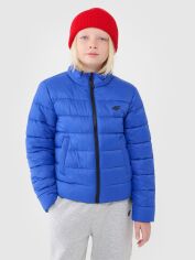 Акція на Дитяча демісезонна стьобана куртка 4F 4FJWSS25TDJAM520-36S 128 см Синя від Rozetka