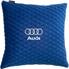 Акція на Подушка EVAtech 40 х 40 см Audi Блакитна з блакитною ниткою від Rozetka