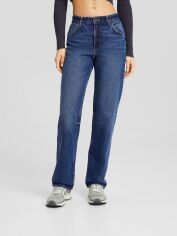 Акція на Джинси жіночі Bershka XAZ484782DZFL 42 Темно-сині від Rozetka