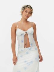 Акція на Топ жіночий Primark XAZ519171CYDT L Молочний із синім від Rozetka