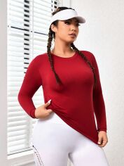 Акція на Лонгслів довгий жіночий SHEIN GD-00138990 3XL Червоний від Rozetka
