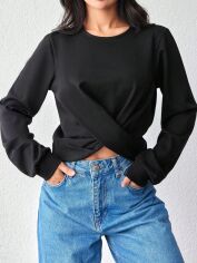 Акція на Лонгслів довгий жіночий SHEIN GD-00116920 S Чорний від Rozetka