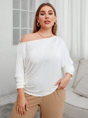 Акція на Лонгслів довгий жіночий SHEIN GD-00135664 XL Білий від Rozetka
