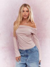 Акція на Лонгслів довгий жіночий SHEIN GD-00132082 XS Світло-рожевий від Rozetka