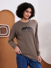 Акція на Лонгслів довгий жіночий SHEIN GD-00132249 L Коричневий від Rozetka