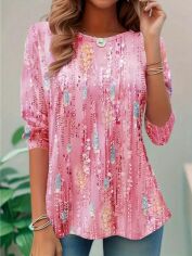 Акція на Лонгслів довгий жіночий SHEIN GD-00130862 4XL Рожевий від Rozetka