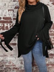 Акція на Лонгслів довгий жіночий SHEIN GD-00136995 XL Чорний від Rozetka