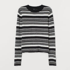 Акція на Джемпер жіночий H&M 5741092wer XS Сірий з чорним від Rozetka
