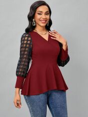 Акція на Джемпер жіночий SHEIN GD-00098069 M Бордовий від Rozetka