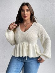 Акція на Джемпер жіночий SHEIN GD-00121521 XL Білий від Rozetka