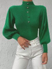 Акція на Джемпер жіночий SHEIN GD-00106699 One Size Зелений від Rozetka
