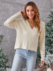 Акція на Джемпер жіночий SHEIN GD-00121481 S Молочний від Rozetka