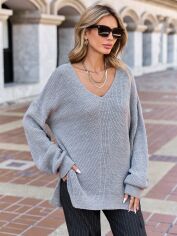 Акція на Джемпер жіночий SHEIN GD-00125166 S Світло-сірий від Rozetka
