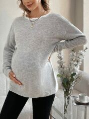 Акція на Джемпер для вагітних жіночий SHEIN GD-00149482 S Світло-сірий від Rozetka