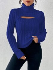 Акція на Джемпер жіночий SHEIN GD-00154531 L Синій від Rozetka