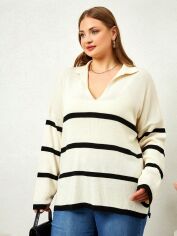 Акція на Джемпер жіночий SHEIN GD-00130955 XL Світло-бежевий від Rozetka