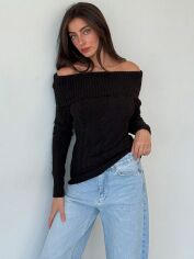 Акція на Джемпер жіночий SHEIN GD-00131658 S Темно-коричневий від Rozetka