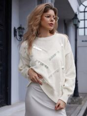 Акція на Джемпер жіночий SHEIN GD-00133602 S Білий від Rozetka