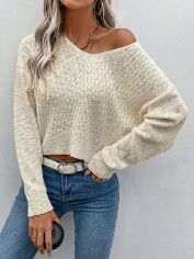 Акція на Джемпер жіночий SHEIN GD-00133865 S Кремовий від Rozetka