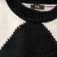 Акція на Джемпер жіночий C&A GD-00094299 M Чорний з білим від Rozetka