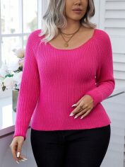 Акція на Джемпер жіночий SHEIN GD-00139143 3XL Рожевий від Rozetka