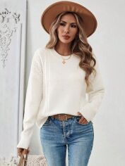 Акція на Джемпер жіночий SHEIN GD-00132248 S Білий від Rozetka